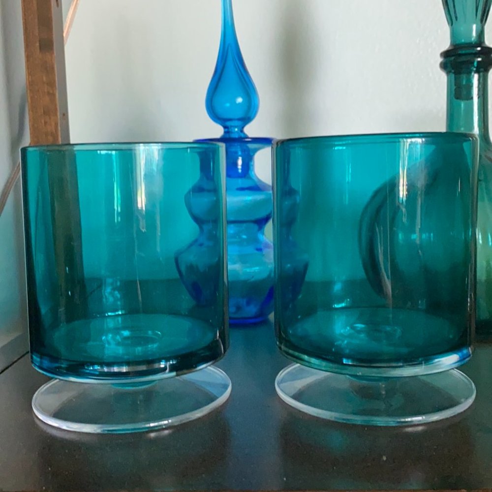 Crate & Barrel London Turquoise Hurricane